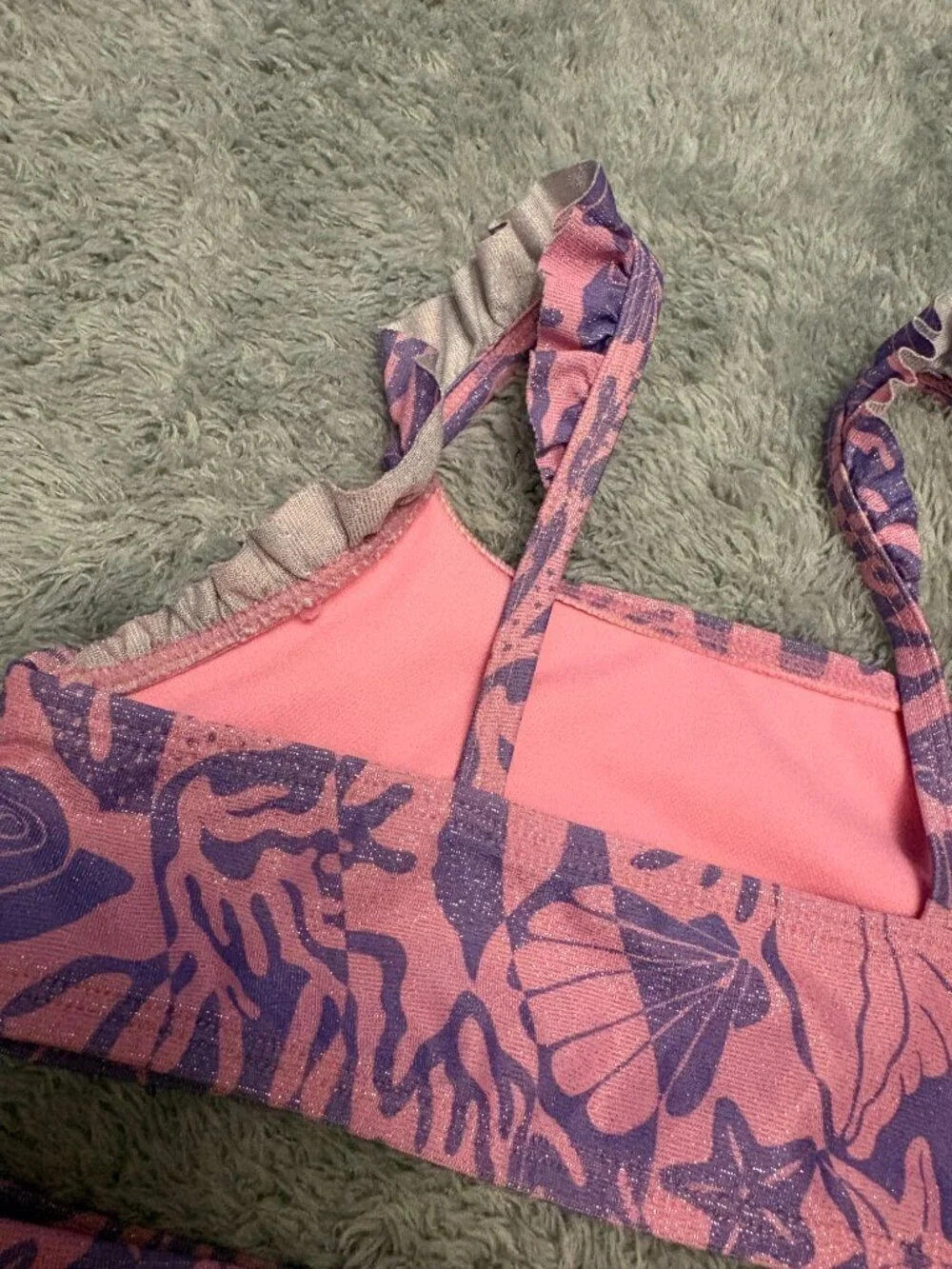 Cat & Jack Girl's 2 Piece Swimsuit Size XS (4/5)